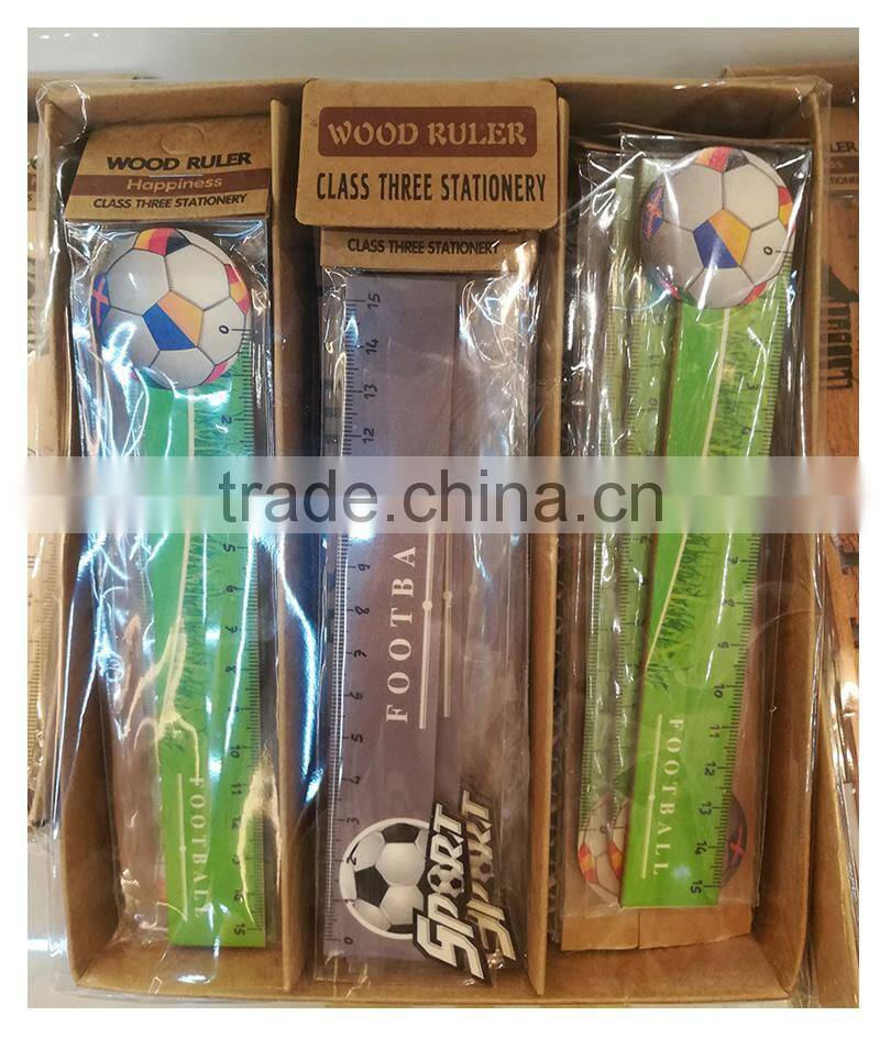 Novel promotional cute creative customs bear rabbit shape wooden ruler