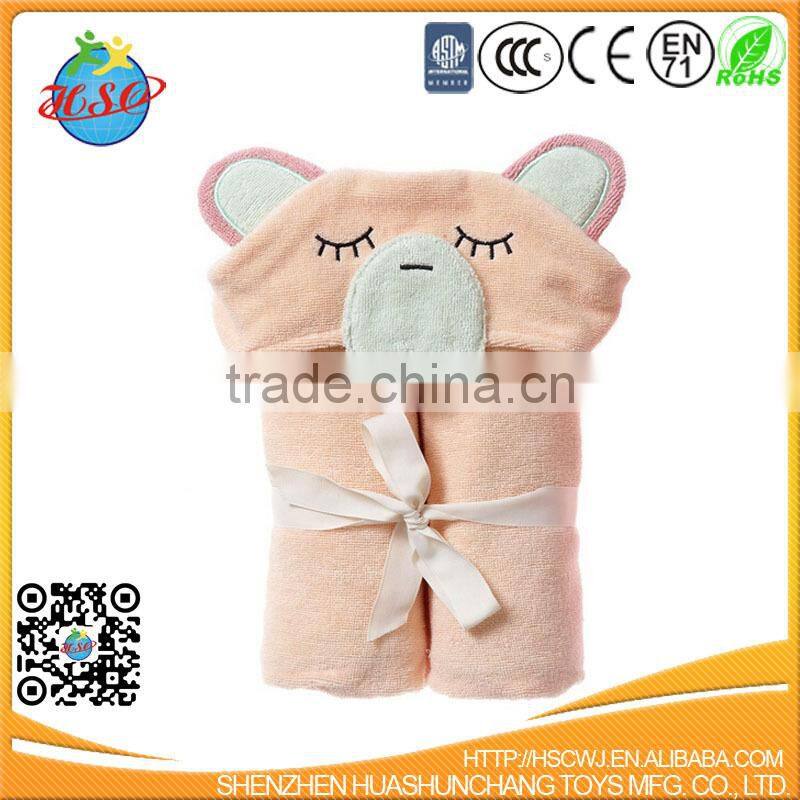 2017 hot sale yellow duck hooded baby bath towel wrap