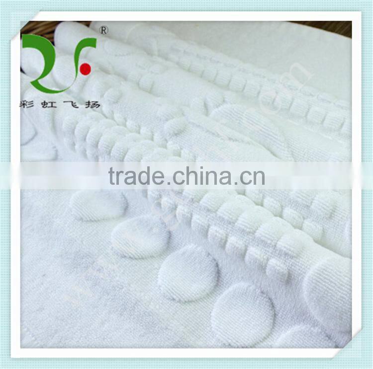 White jarquard hotel cotton floor bath mat wholesale
