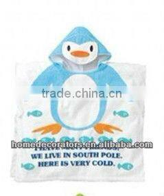 2014 100% cotton breathable animal baby bath robe/kids bath robes