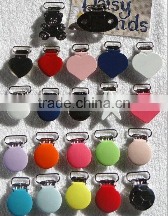 1" Pacifier Suspender Clips Custom Soccer Ball Suspender Clip Mixed Colors