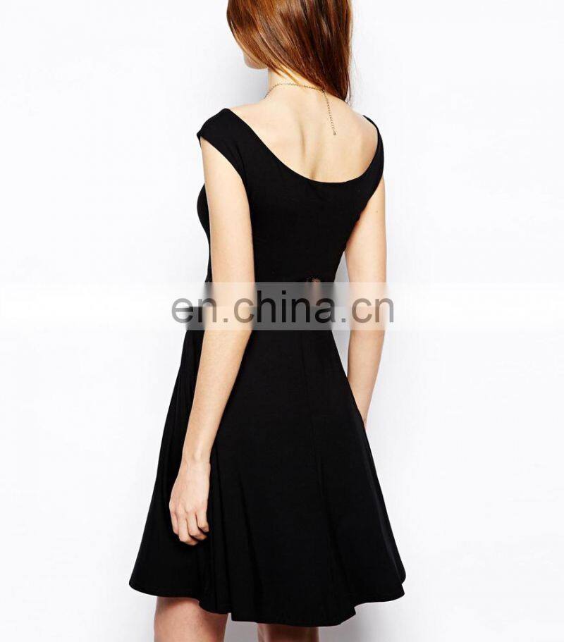 CHEFON Lace insert skater tall dresses