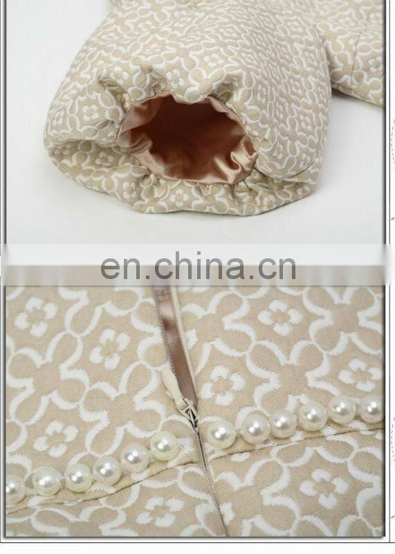 Elegent short sleeve beaded ladies uniform suits