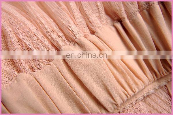 gauze long skirt with elastic strap beautiful 2layers girl skirt