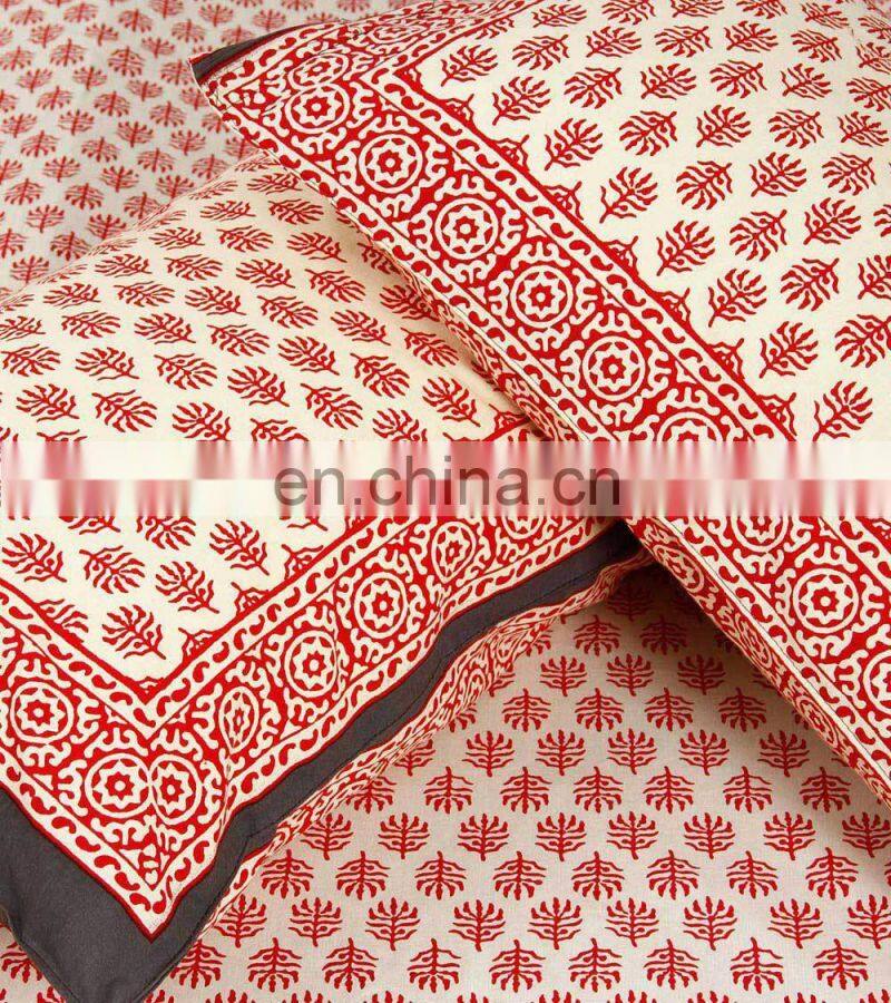export quility hand blok printed /screen printed bedsheet /wedding set / Comforter Set