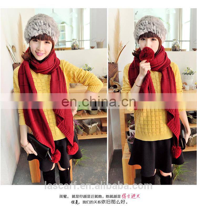 100% acrylic women scarf plaid big long shawl pure color dark red