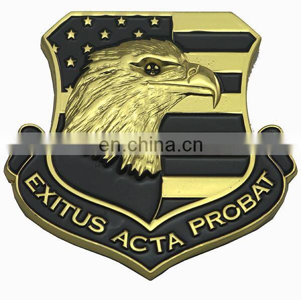 3D custom enamel copper eagle challenge coin