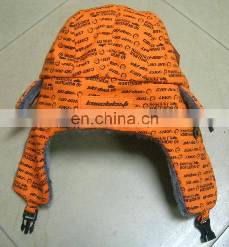 Wholesale full printing Faux Fur Winter Cap