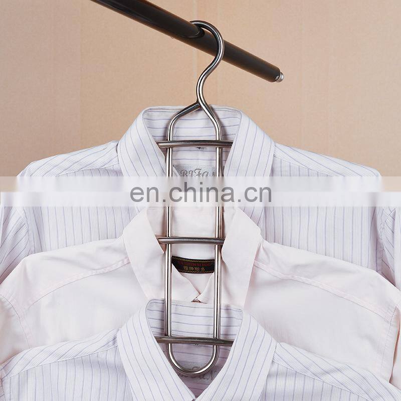 multifunctional fishbone hanger, good quality stainless steel scarf pants hanger