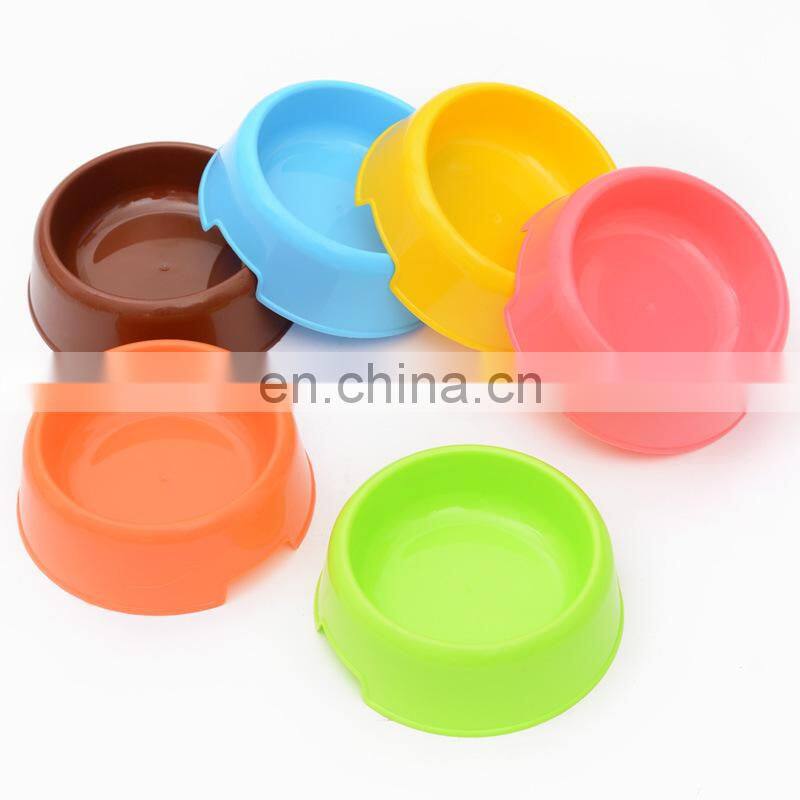 Wholesale Factory More Color Round Plastic Pet Dog Bowl