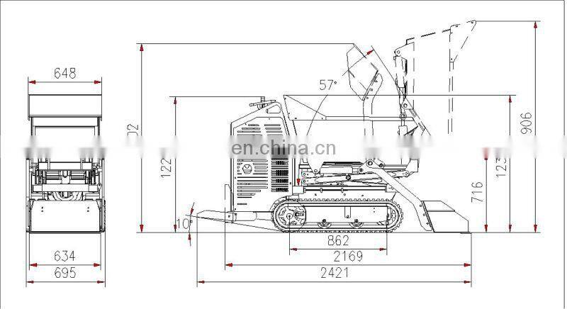 Hot selling mini dumper 4x4