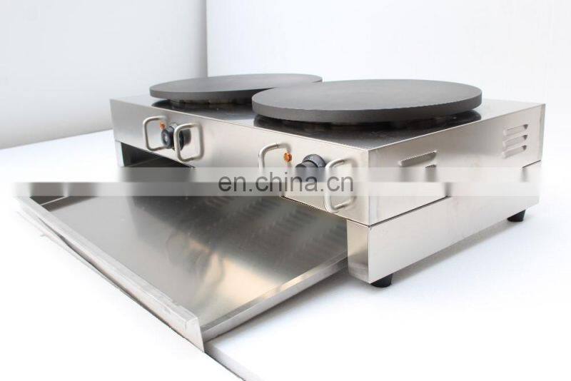 electric double head crepe pancake baking machine crepe making machine crepe maker with Ce