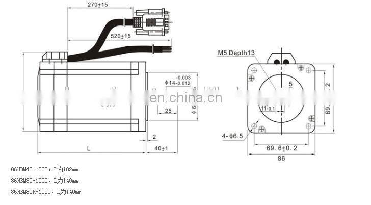 New Original Leadshine Nema 23 2 Phase Closed loop stepper motor CL57+57CME13 1.3N.m easy servo Motor and driver