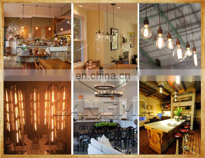 Langma High Power Warm White T-Shape Bulb Light Antique Vintage Edison led globe t30 filament Lamps clear/frosted/milky glass