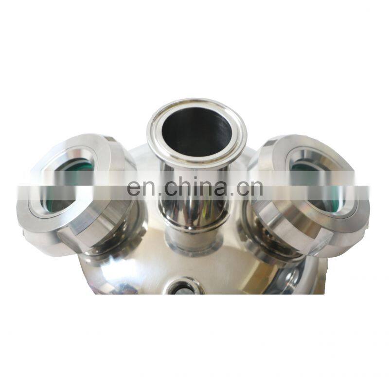 Sanitary Hemispherical lid mirror polish with sight glass port for recovery tank and collection tank