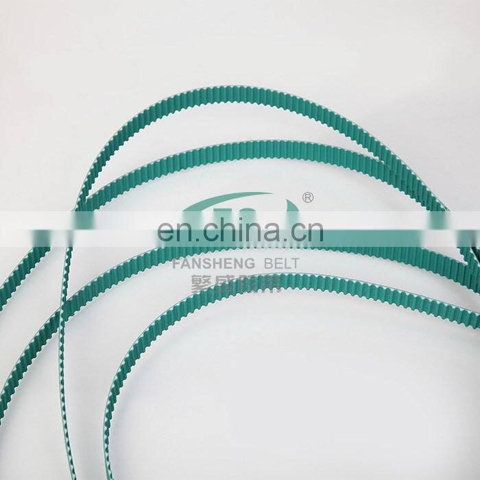 T5 PU+steel cord double sided green cloth timing belt Electric curtain track belt