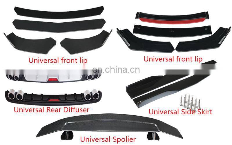 2021 New Other Exterior Accessories carbon fiber front lip ABS universal front bumper lip splitter spoiler front shovel
