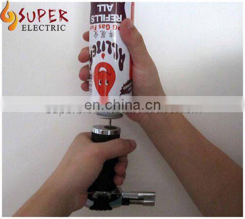 Refillable Adjustable Kitchen Flame Lighter Butane Culinary Torch with Safety Lock for Bake,BBQ(Butane Not Included)