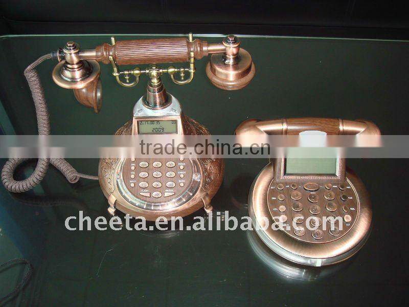 Carving pattern base old times telephone