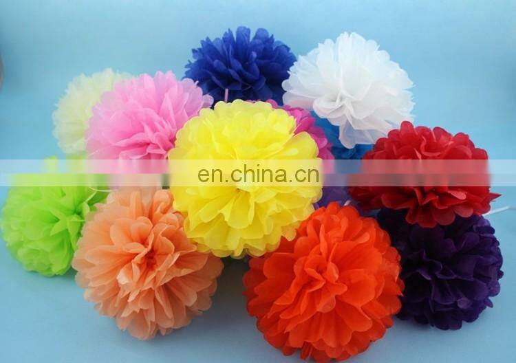 1pcs 10inch (25cm) pompon Tissue Paper Pom Poms Flower Kissing Balls Home Decoration Festive Party Supplies Wedding Favors