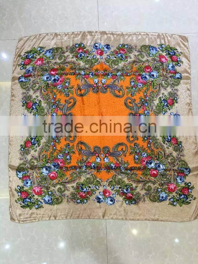 S446 Popular leisure design muslim square scarf