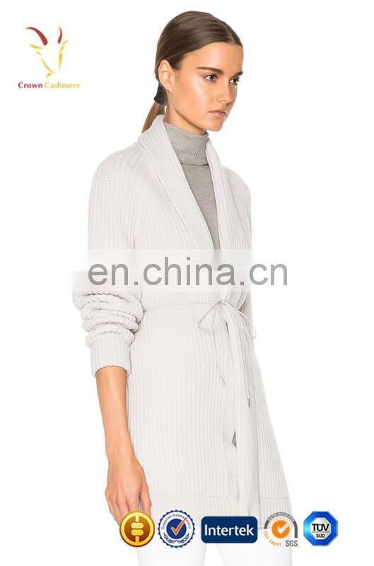 Ladies Fashion No Button Cardigan Sweater Winter Wool Coat Chunky Cardigan