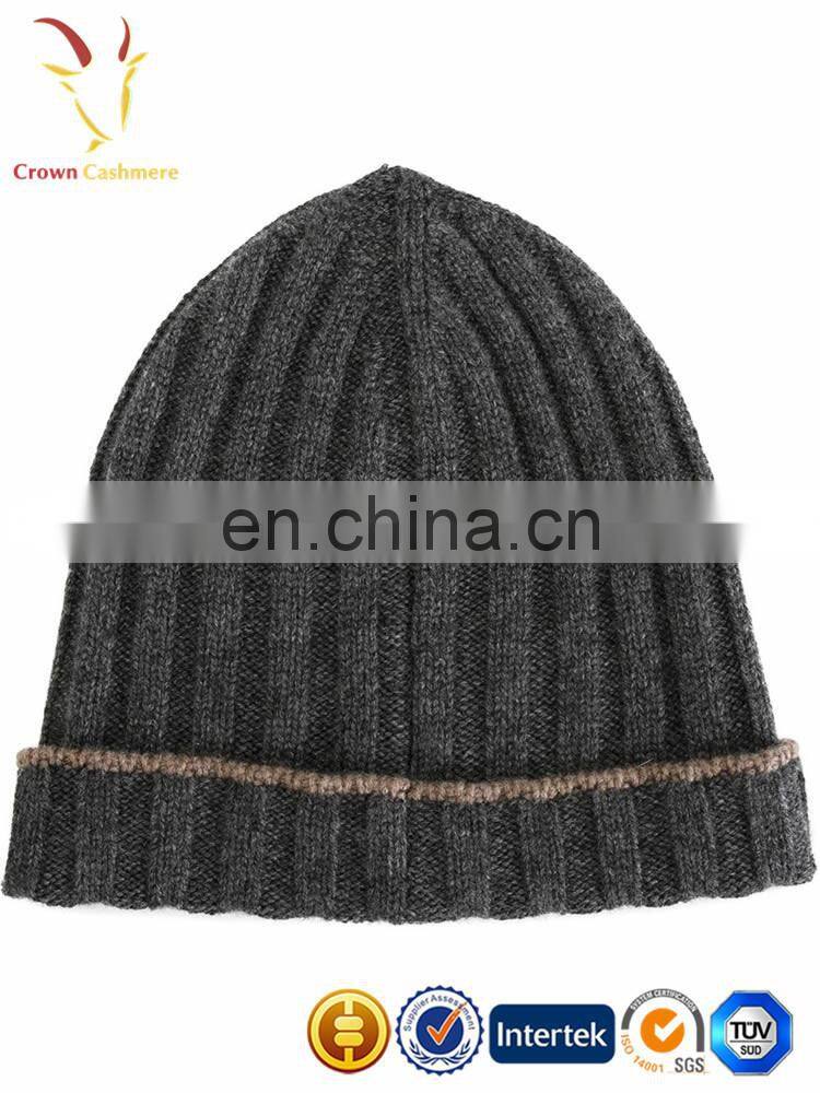 Knitted Cashmere Wool Beanie Hats And Caps For Men