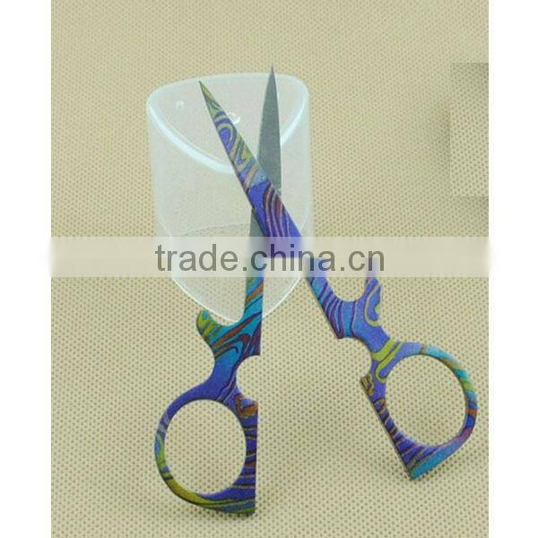 Stainless steel butterfly shaped printing manicure scissors