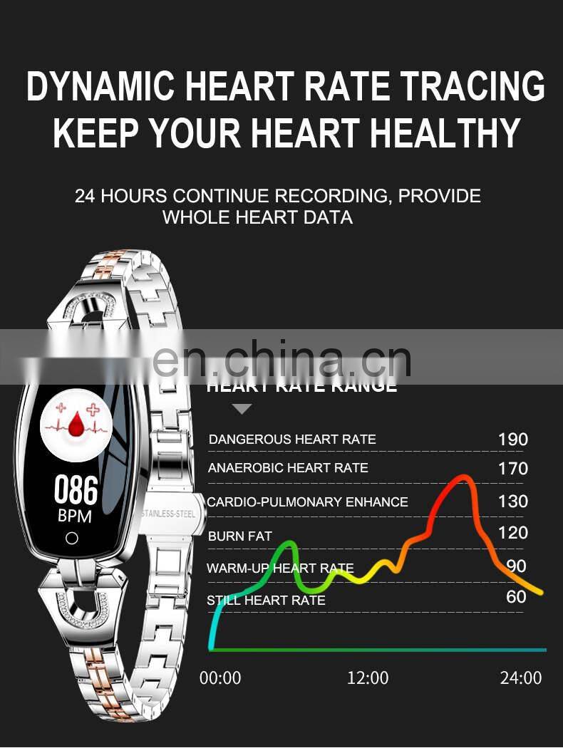 H8 Women inch TFT screen Smart Watch Sleep Monitoring Multiple Sport Mode Remote Camera Smart Watch New Model 2021