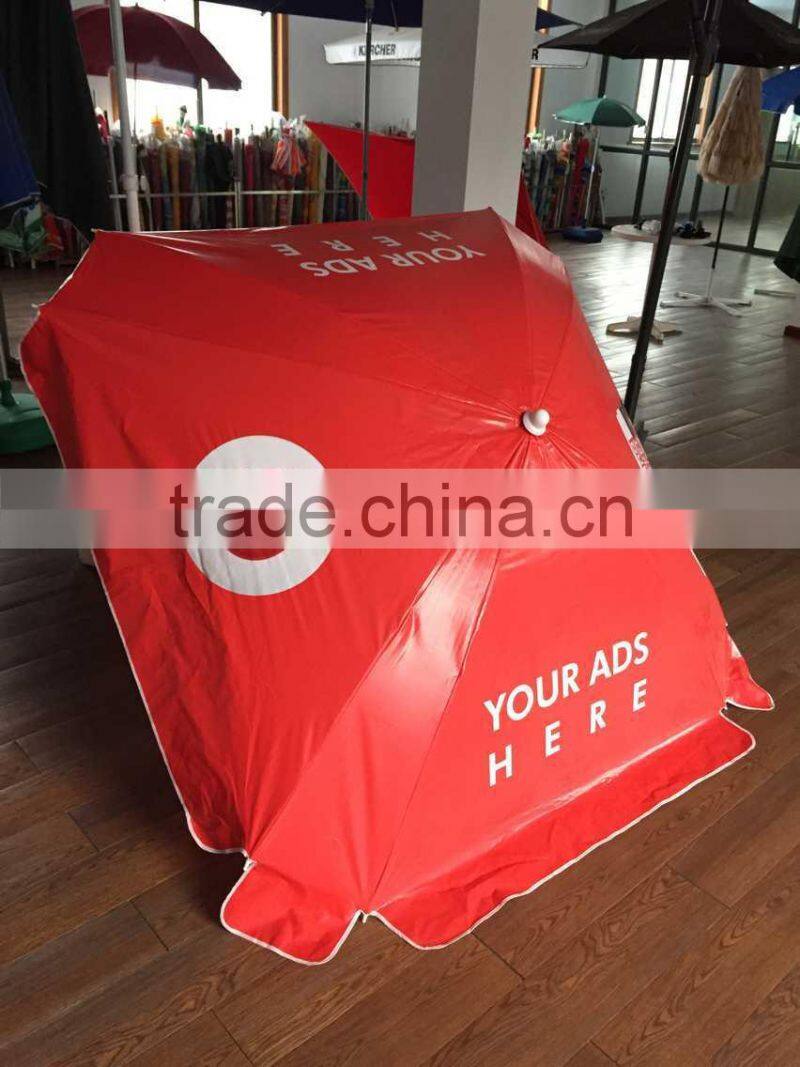 square pvc vinyl waterproof advertising beach umbrella