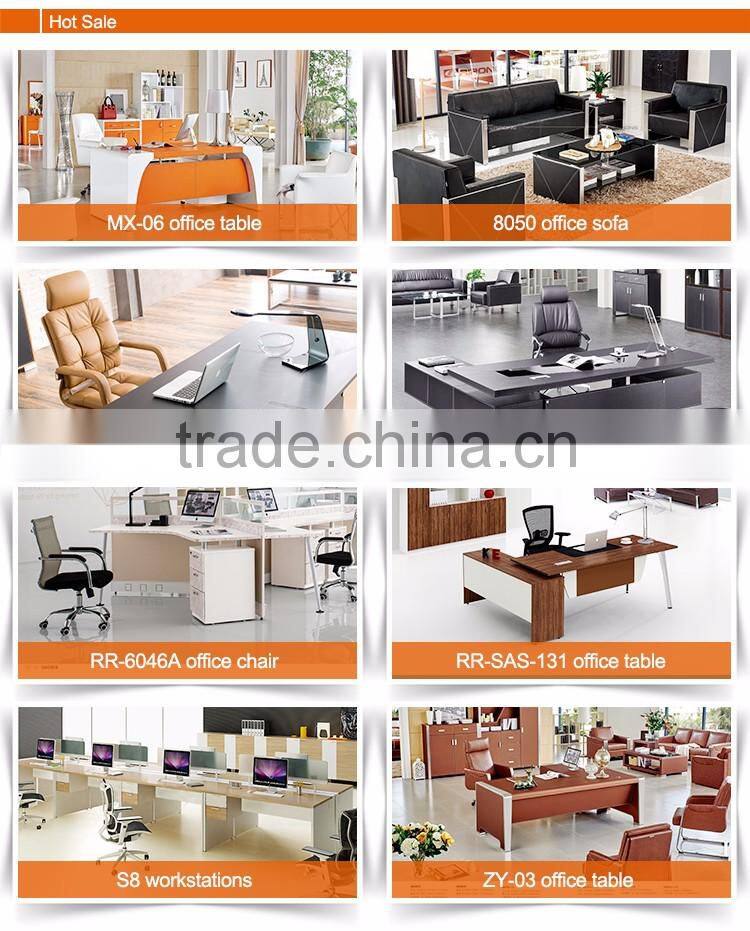 Modern brushing 304 SS frame yellow wooden executive office computer table cpmputer laptop desk