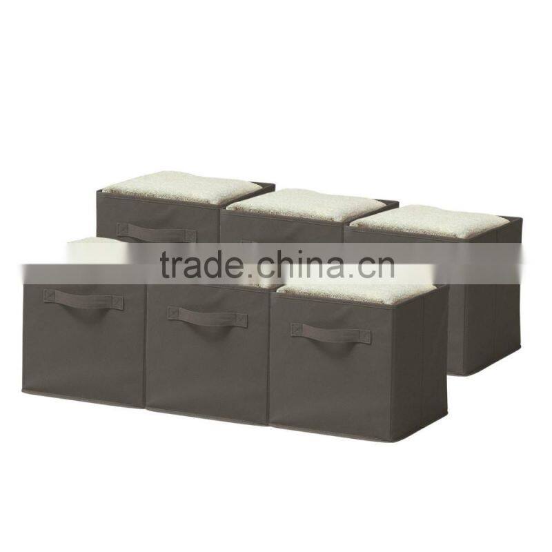 Household Non-woven Foldable Storage Cube Basket Bin set of 6