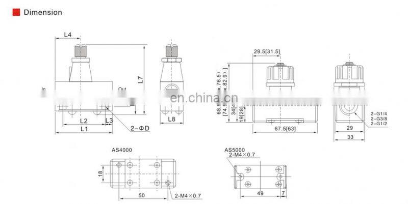 SNS AS high-quality Series Universal simple design standard aluminum alloy air flow control valve