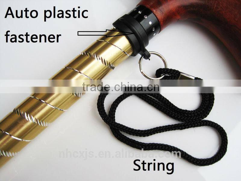 2-section adjustment ,aluminum alloy,real wooden handle, walking cane, walking stick, crutch