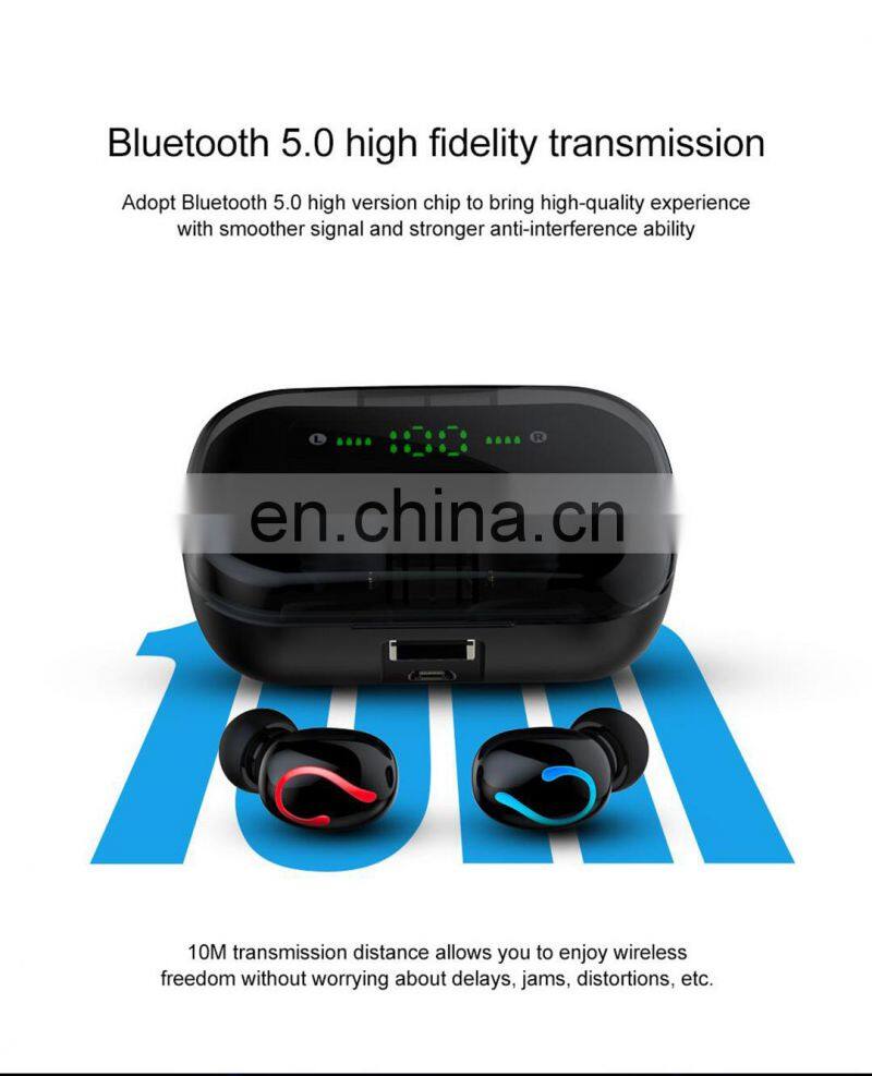 Q61 TWS ipx7 tws earphone 5.0 waterproof wireless earphone sport earbuds headset handsfree headphone