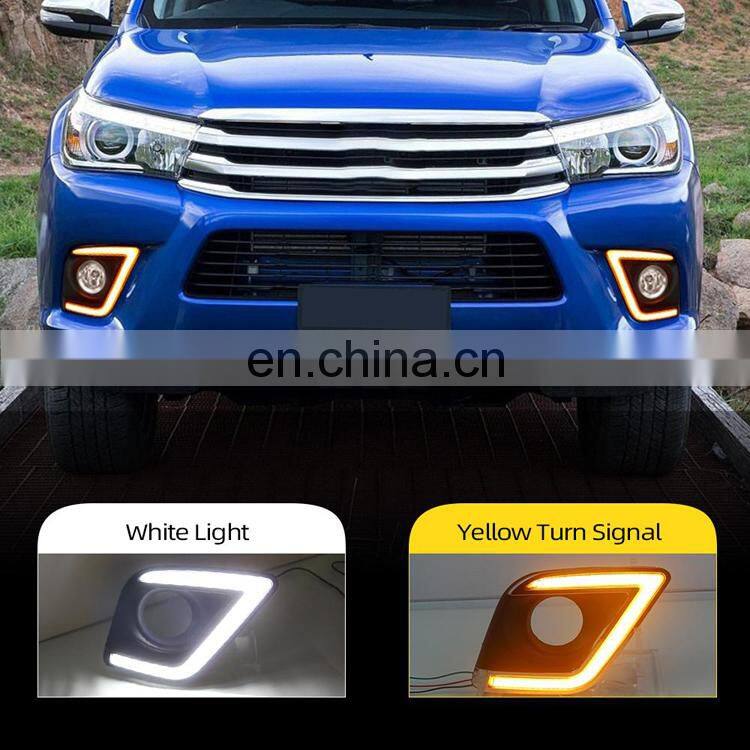 For 2015+ Hilux Revo DRL Fog Lamp Light LED Daytime Running Lights