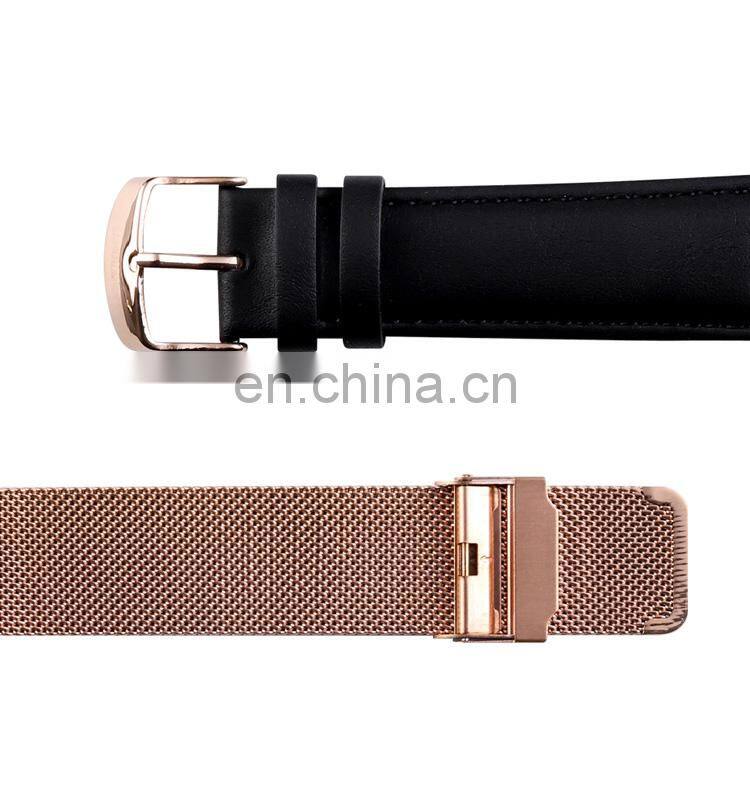 Skmei 1466 Luxury Rose Gold Mesh Watch Wholesale 3 Atm Leather Waterproof Quartz Watch for Men