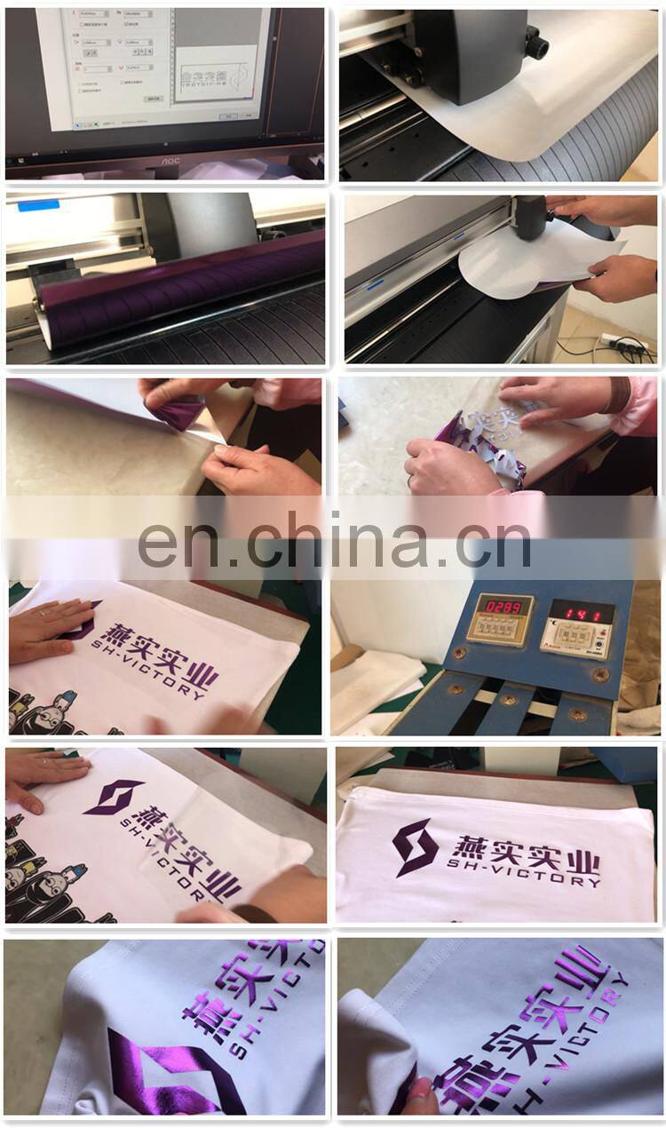 Korea quality wholesale high elastic foil metallic heat transfer vinyl for t shirts