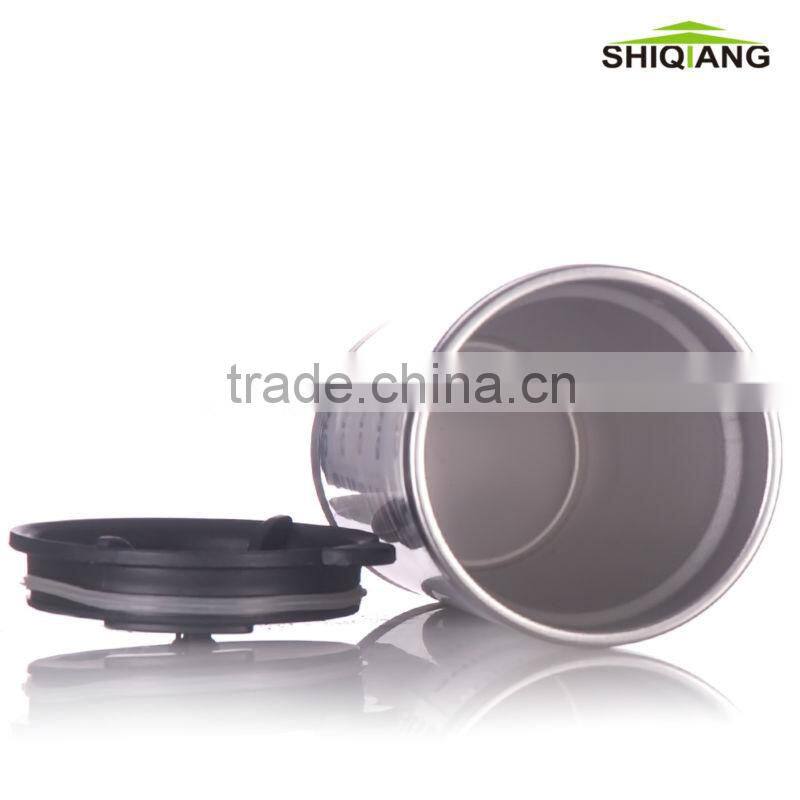 400ml double wall plastic mug with lid