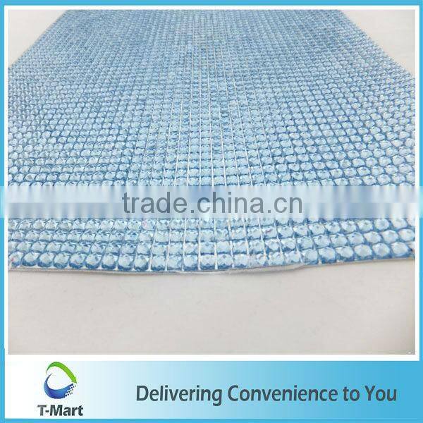 Crystal Blue Resin Rhinstone Sheet Used For Garment Decoration