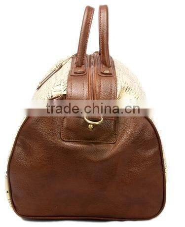 wholesale fashion pu leather handbags brown tote bag