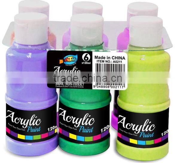 6ct*120ml Metallic Acrylic Paint A0209