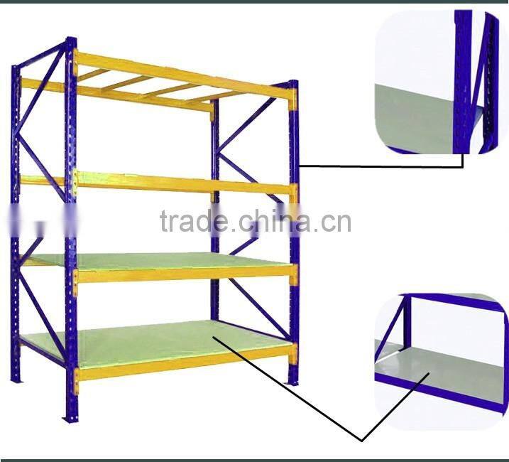 High gloss metal furniture double side storage rack 4 tier iron shelf