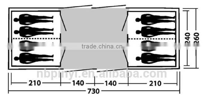 family tent,8 person 2 layers tunnel tent ,large capacity camping tent,large outdoor tent