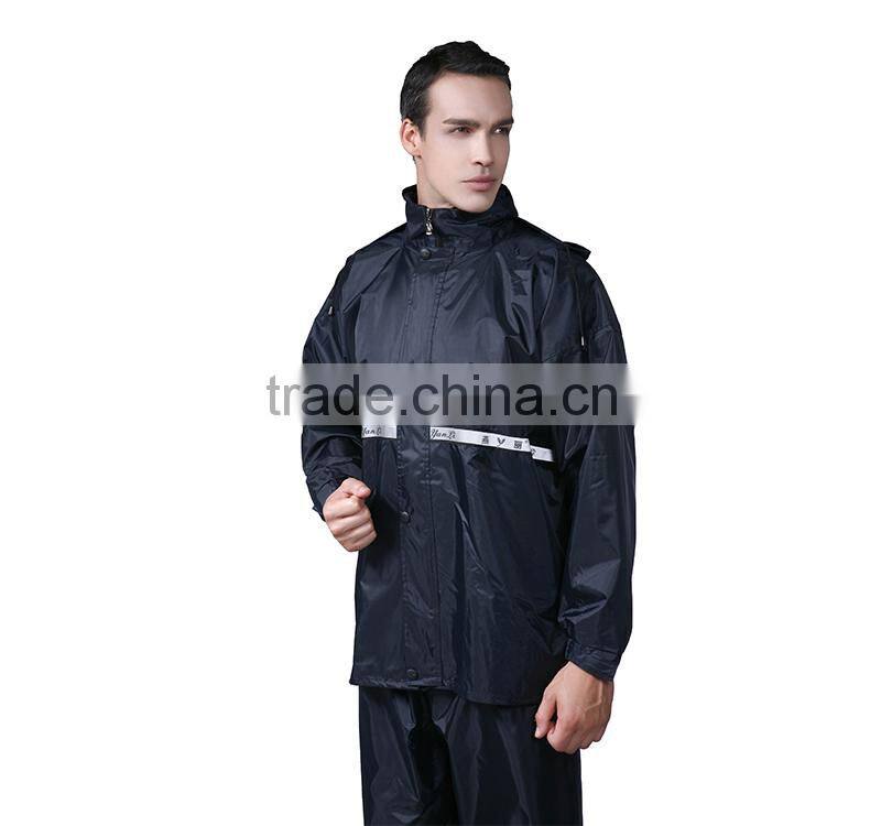 Motorcycle reflective yarn raincaot pvc rain suit