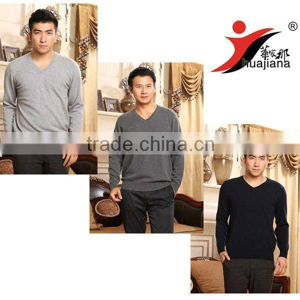 men's v neck pure Cashmere knits pullover