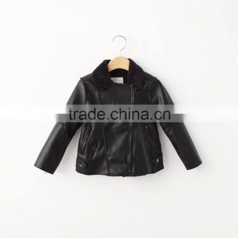 Kids clothing autumn winter new children leather girl coat high quality girls outerwear kids wear