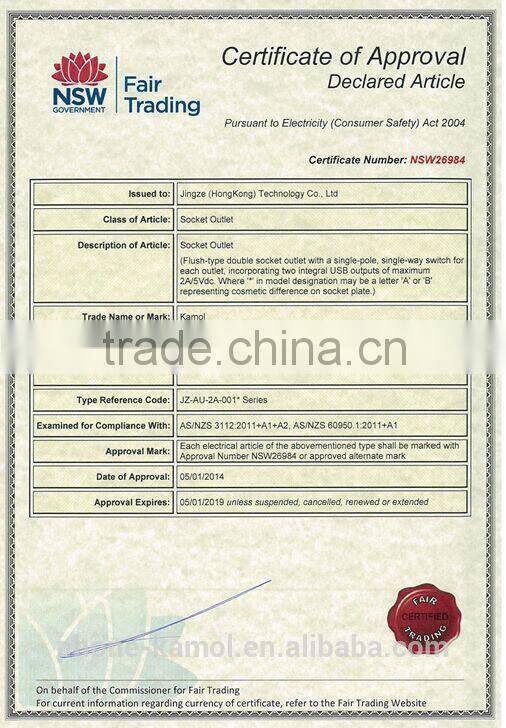 white australian wall mount power socket with double usb port for smart home