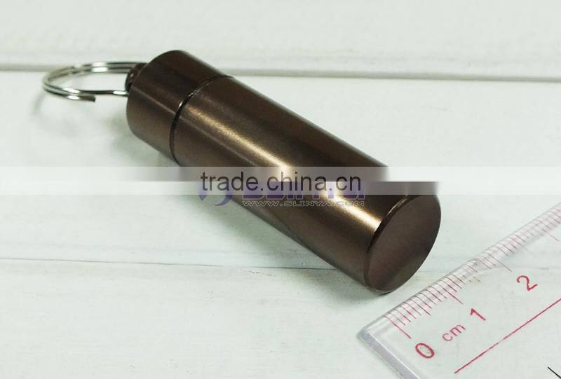 10ml/15ml/20ml 7 Color Option Smooth Oxidation Surface Mini Size Pill Storage Alloy Vial