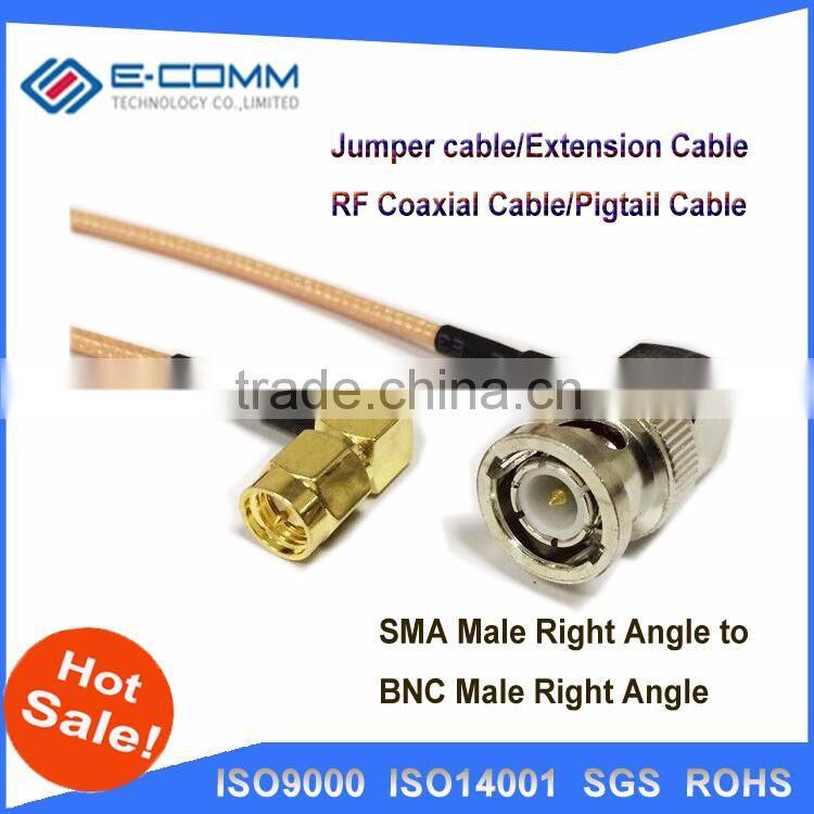 High Quality 50cm 20 inches Cable Connector BNC Male Jack Plug To SMA Male Straight Crimp RG316 Pigail Connector Cable